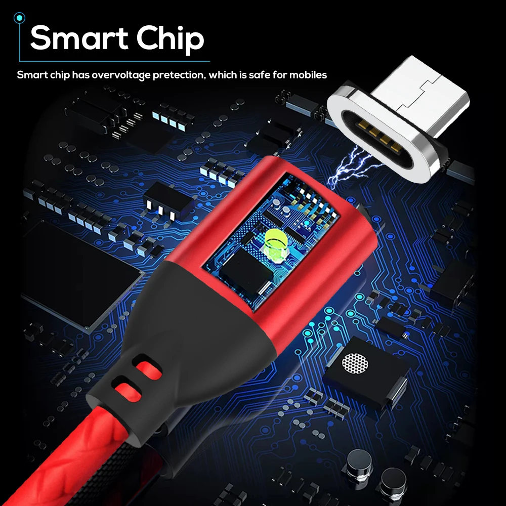 TOPK Q FLine Магнитный кабель USB C и Micro для samsung Xiaomi huawei Тип Быстрая Зарядка