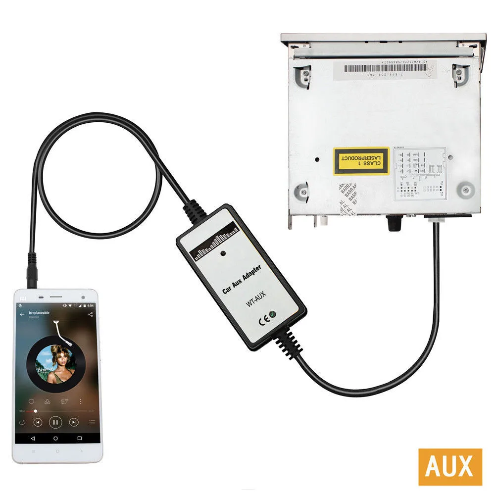 Автомобильный CD MP3 плеер телефонный интерфейс Ipod Авто 3 5 мм кабель Aux адаптер для