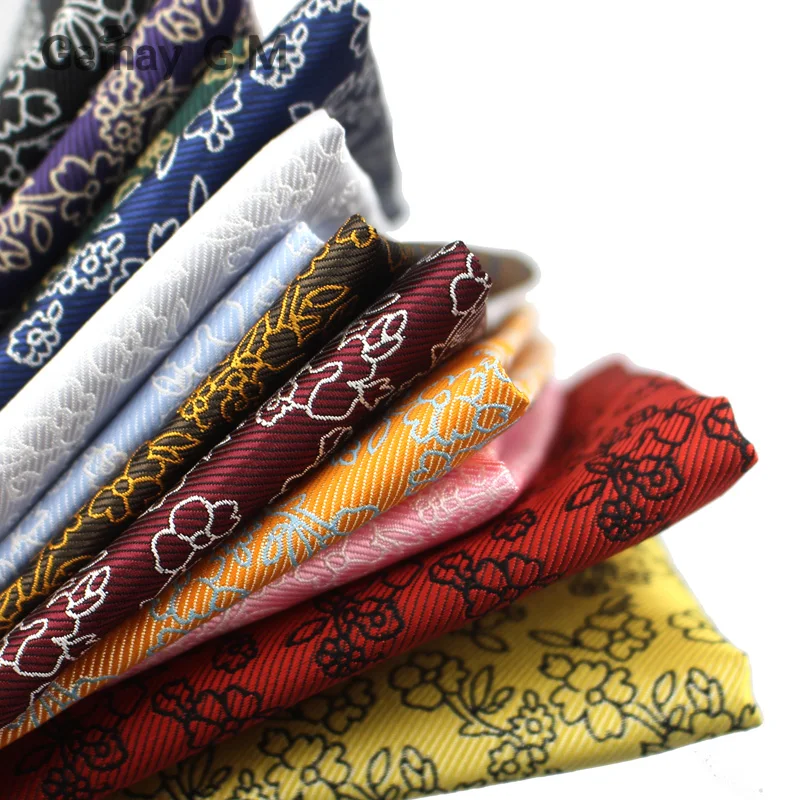 Polyester Woven Handkerchief Mens Business Suit Floral Pocket Square Hankies Classic Design Plaid Towel Hanky|design handkerchief|handkerchief