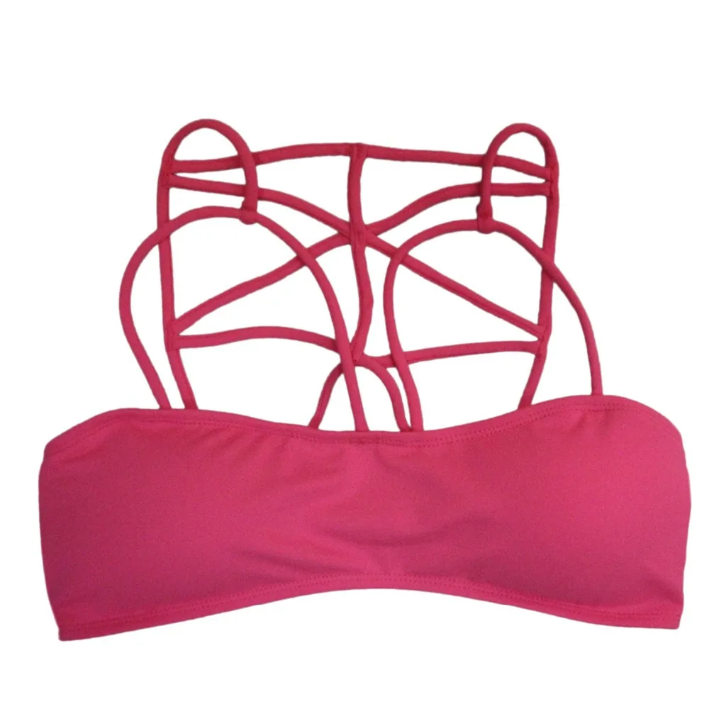 Женский бандажный костюм с бретельками розовое хлопковое нижнее белье