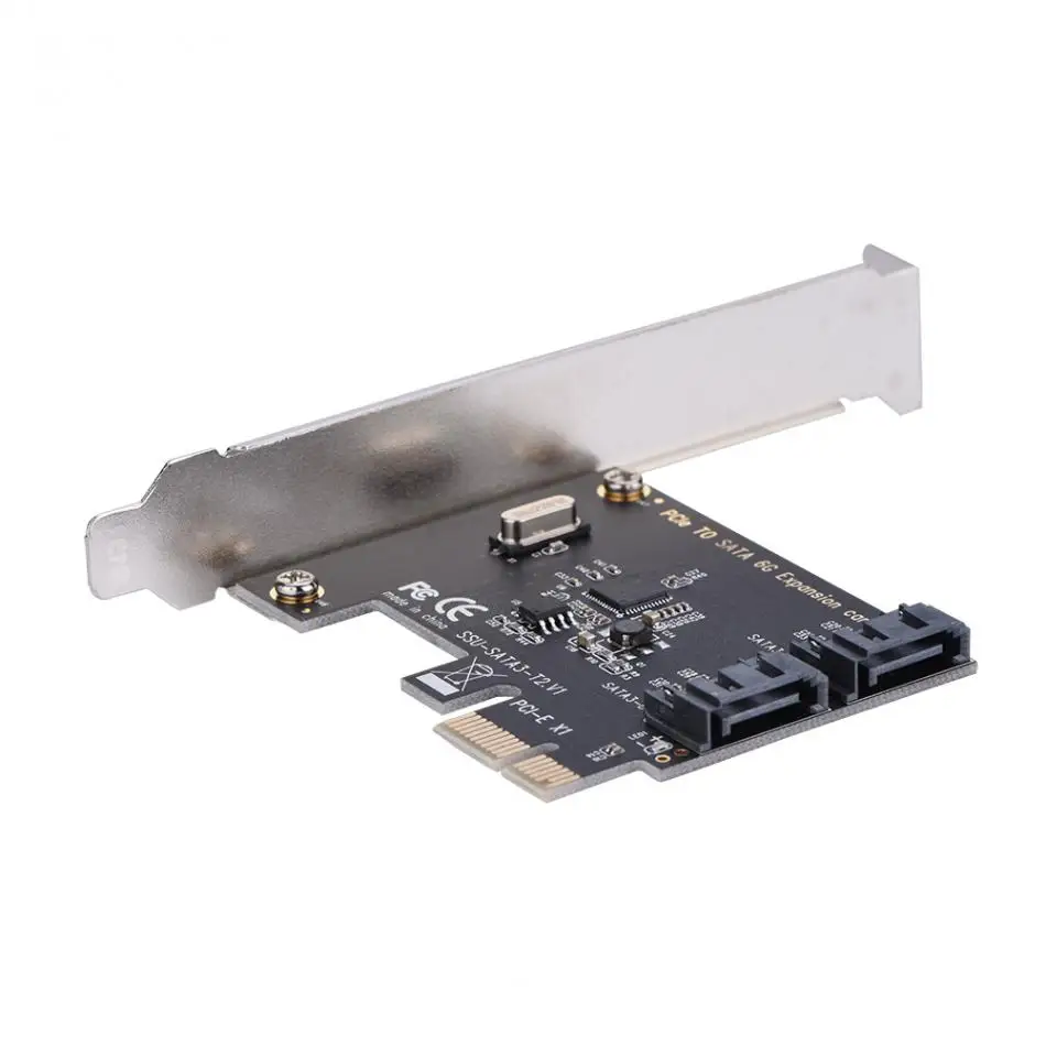 Плата расширения PCI E Express на SATA 3 0 с кронштейном и 2 портами III 6 Гбит/с|pci express to sata|pci