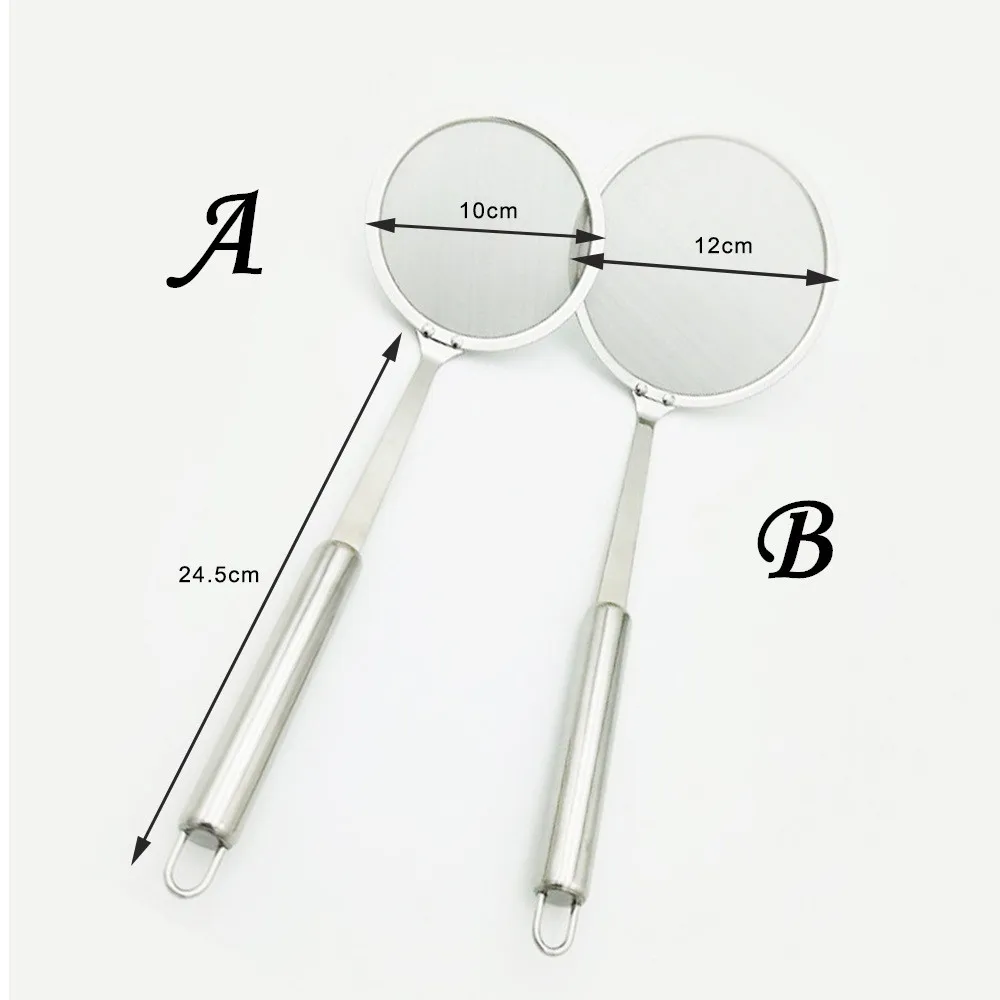 2018 Stainless Steel Mesh Hanging Oil Filter Net Strainer Scoop Spoon With hanging hole design Kitchen tools drop shipping H5 | Дом и сад