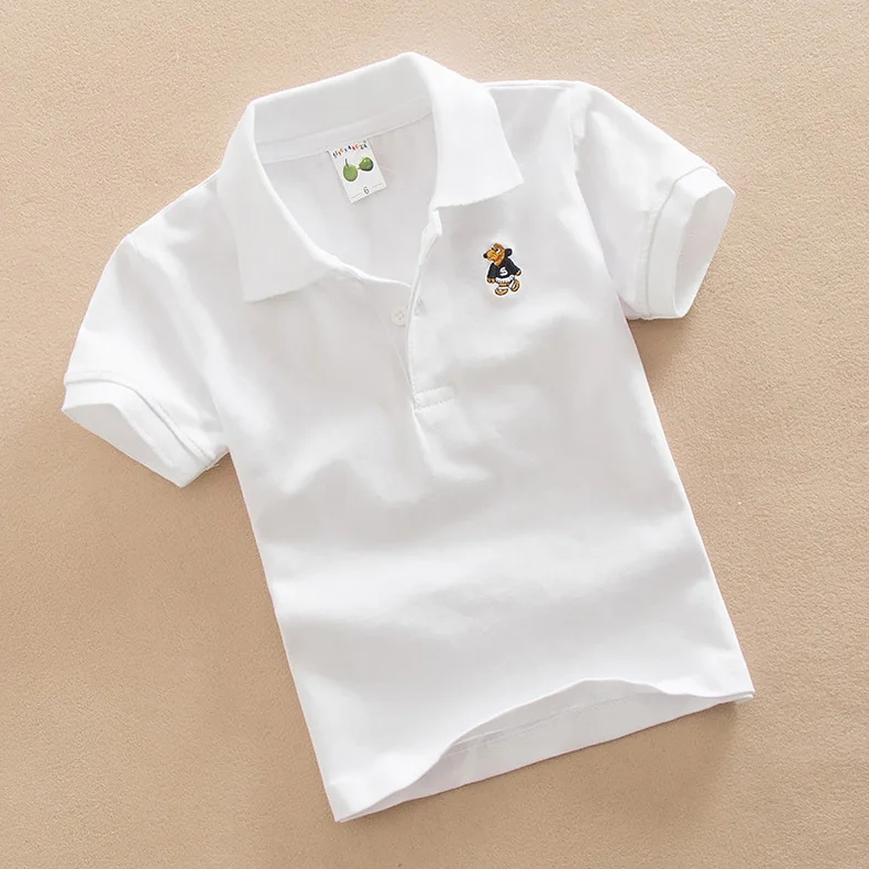 Детская одежда 2017 г. Хлопковая серая рубашка с короткими рукавами для маленьких