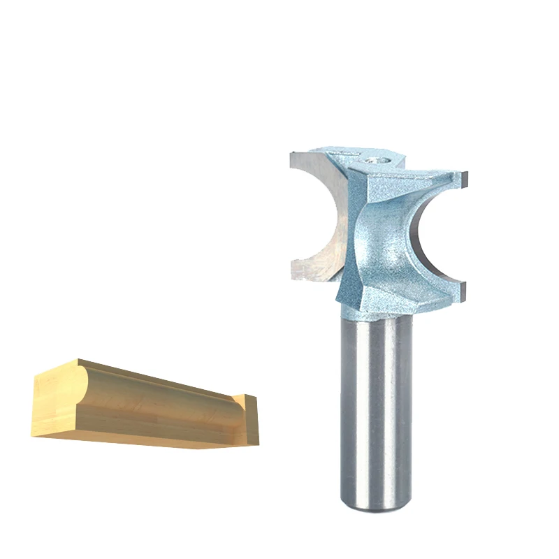 

HUHAO 1pcs 1/2"1/4" Shank Half Round bit Industrial Grade endmills Router Bits for wood end mill Woodworking Tool milling cutter