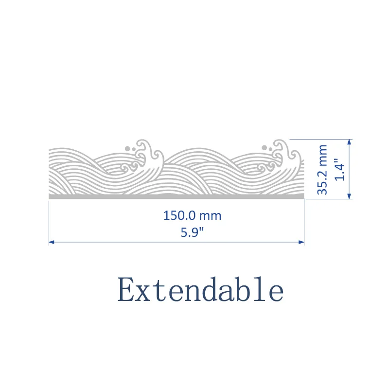 

DUOFEN METAL CUTTING DIES extendable sea wave cutout lace embossing stencil DIY Scrapbook Paper Album 2019 new