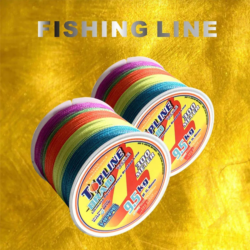 Topline японская плетеная рыболовная леска 4 нити 0 1 мм 5 диаметр 100 м 300