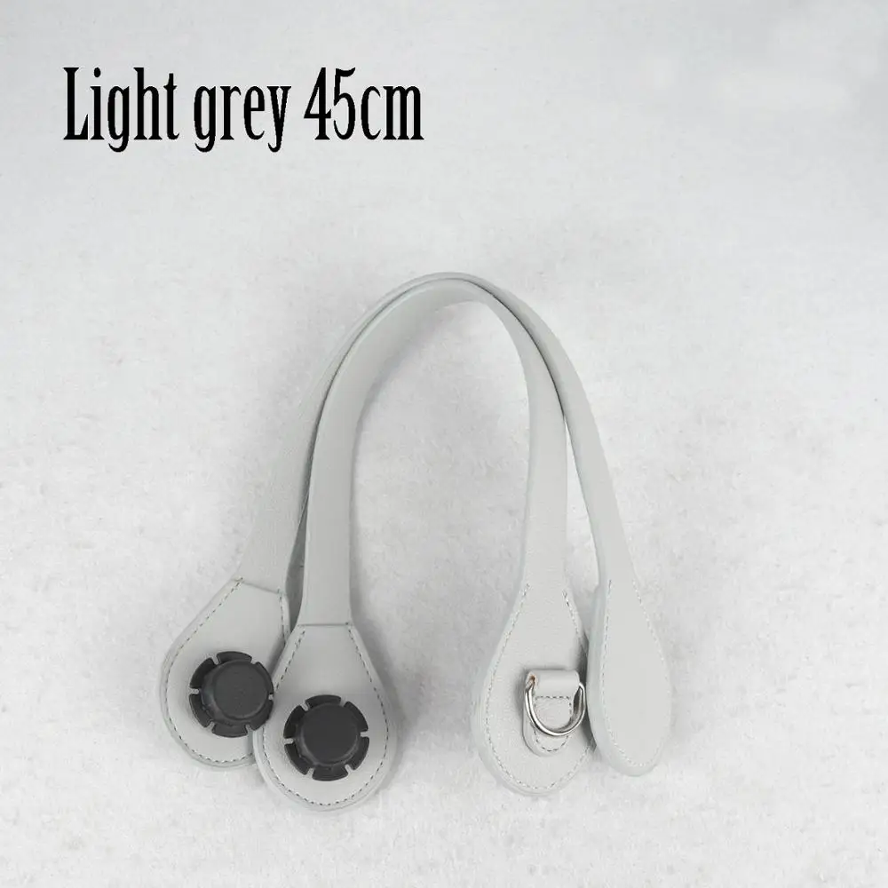 light grey 45 Tanqu плоская короткая длинная ручка с краями D пряжка из искусственной кожи ручки для Obag ручки для EVA O Bag плоская ручка - Цвет: light grey 45