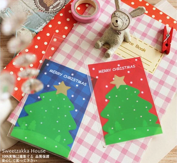 

Free shipping Christmas small candy cookie biscuit bag gift packing bags self adhesive plastic bag party favors
