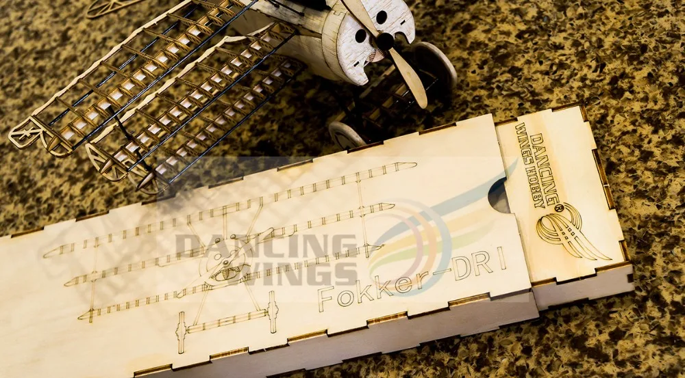 Balsa Wood Fokker DRI модель самолета по дереву набор для строительства 3D деревянная головоломка DIY игрушка для взрослых подарок бойфренду на день рождения