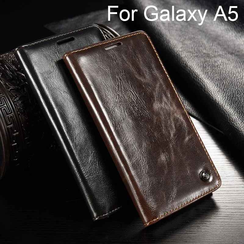 Роскошный флип чехол для Samsung Galaxy A5 2016 sm A510f/A5 2015 A500f из натуральной кожи кошелек с