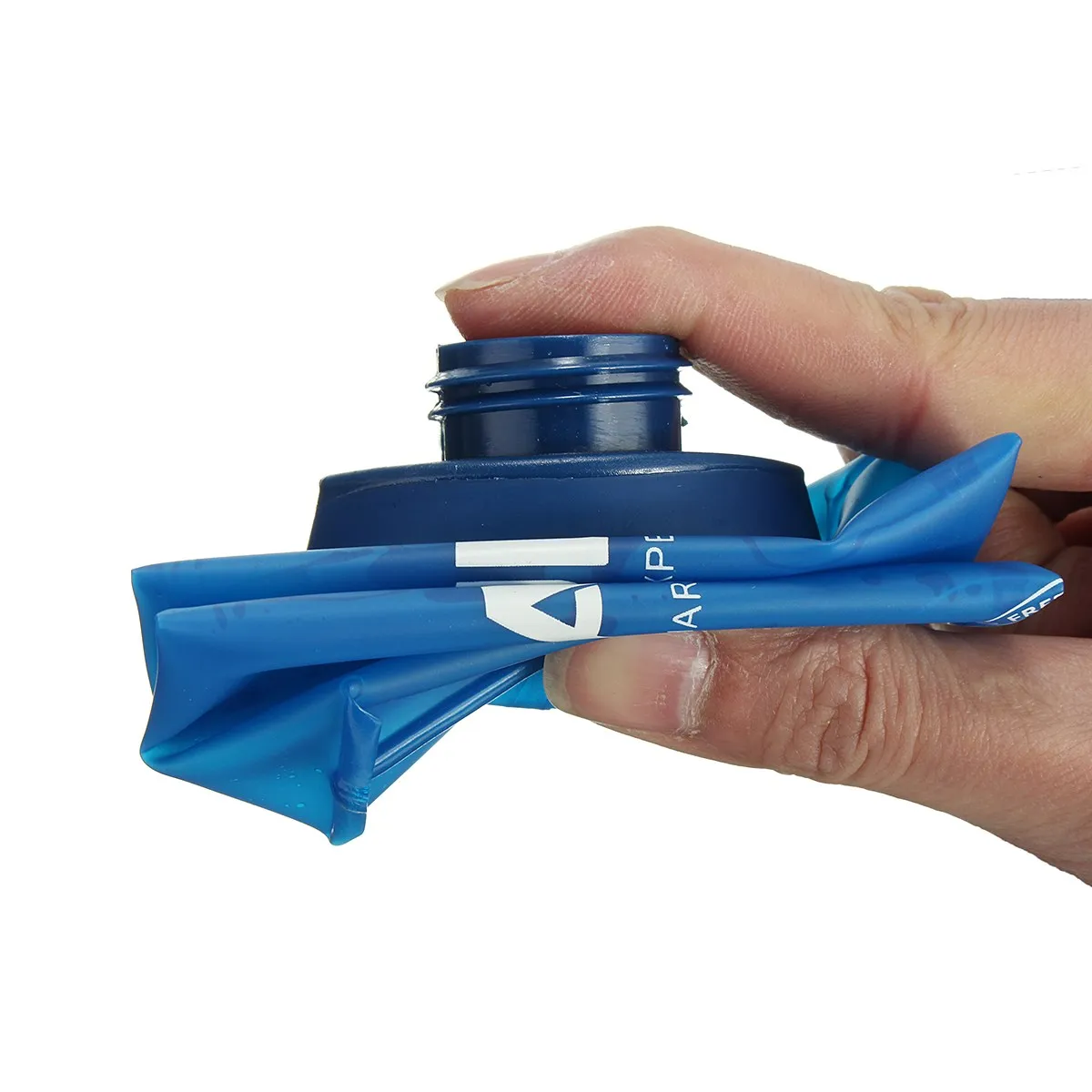 Складная голубая бутылка для воды путешествий спорта бега велоспорта чайник