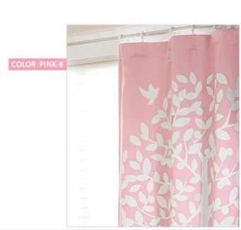 Современные оконные шторы с принтом дерева серые розовые светонепроницаемые