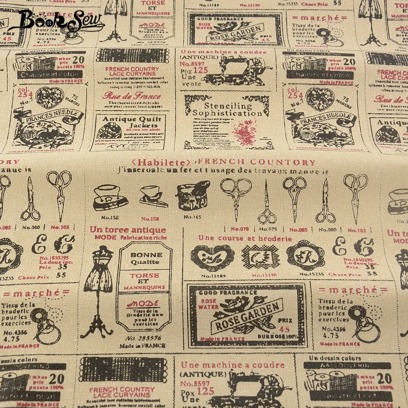 Ткань для шитья хлопчатобумажная льняная ткань скатерть книг подушка сумка