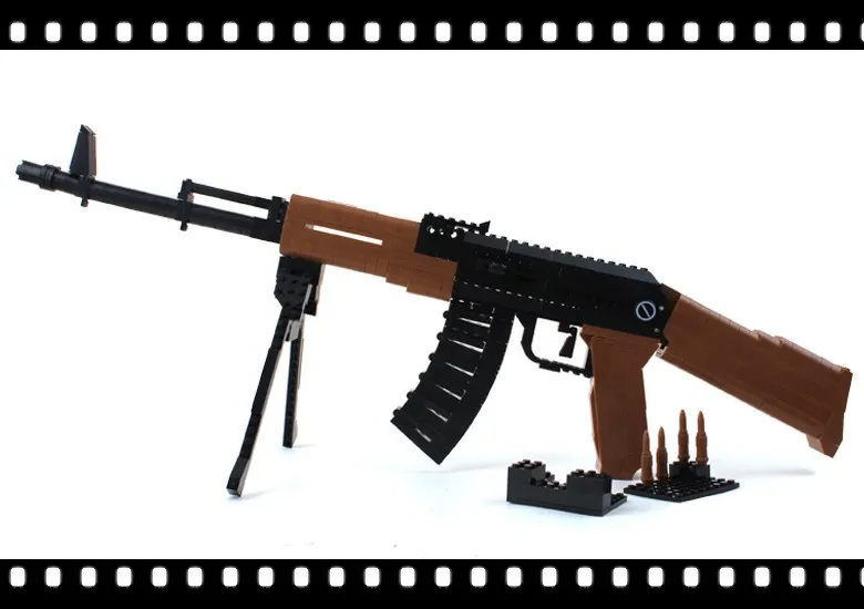 AK 47 Штурмовая винтовка оружие Модель 1:1 3D 617 шт. модель кирпичный пистолет