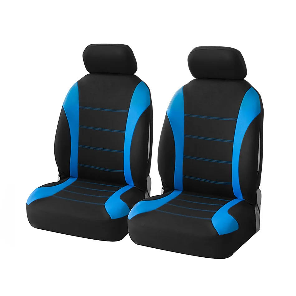 Front Seat Blue Автомобильные чехлы для сидений, чехлы для автомобильных сидений для Лада Фольксваген, универсальные чехлы для сидений, аксессуары для интерьера - Название цвета: Front Seat Blue