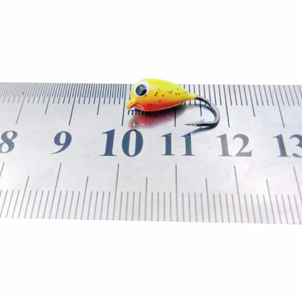 6Pcs/Set Winter Fishing Lure 1.8cm Fishing Hook Mini Metal Lead Head Bait Tools Fishing Accessories New