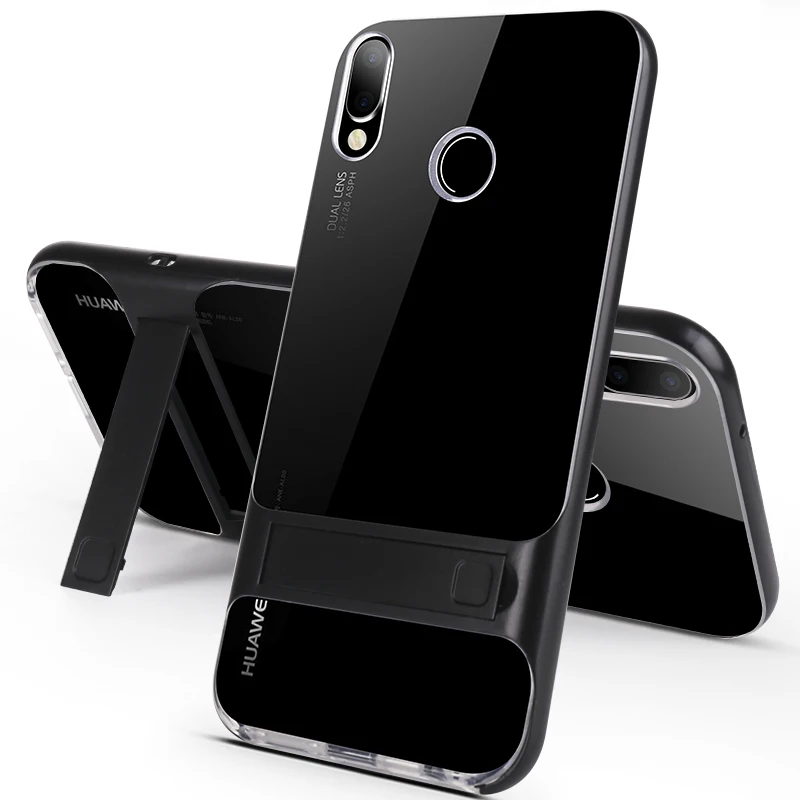 Чехлы для мобильных телефонов huawei P20 Lite, чехлы с 3D подставкой, силиконовые, TPU, PC, гибридные, 360, защитные для huawei Nova 3E P20Lite Nova3E