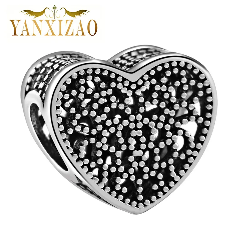 GW121 Серия Love для изготовления украшений вручную цветы diy Бусины Подходят pulseira pandora Браслет Подвески Серебро 925 berloque - Цвет: GW121