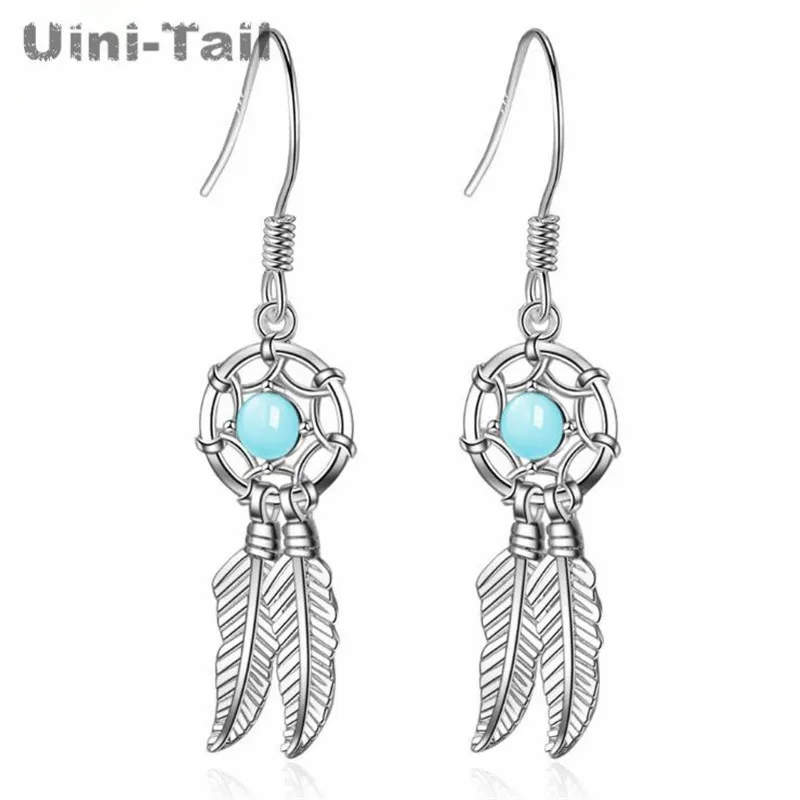 Uini Tail 2019 г. новое оформление искусственное серебро простые синие Бусины в