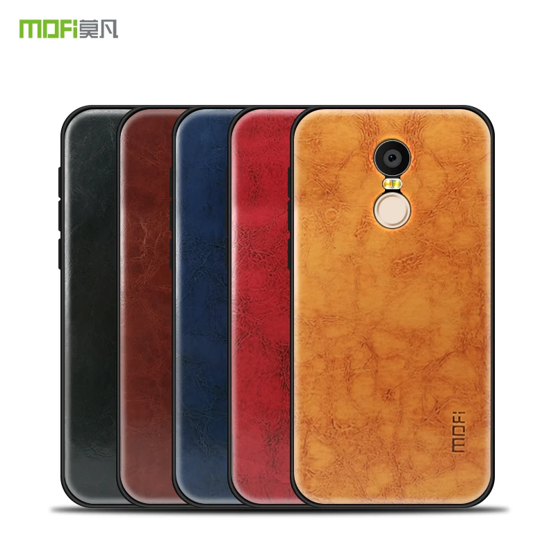 Чехол MOFI для Redmi 5 Plus силиконовая задняя крышка из искусственной кожи Xiaomi Note Pro