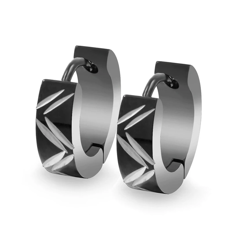 Dolaime 1 pair men hiphop piercing stud earrings for student personality stainless steel boyfriends birthday gift jewelry | Украшения и