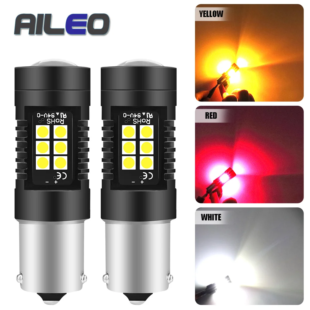 Aileo Автомобильный светодиодный светильник 2 шт. 1156 1157 7440 7443 T20|Сигнальная лампа| |