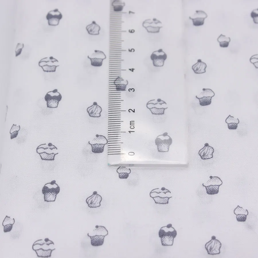 Cake Print Plian Cotton Fabric Fabrics For Dress Shirt DIY Sewing Patchwork Tissue Tilda Doll Cloth Home Crafts cake Set | Дом и сад