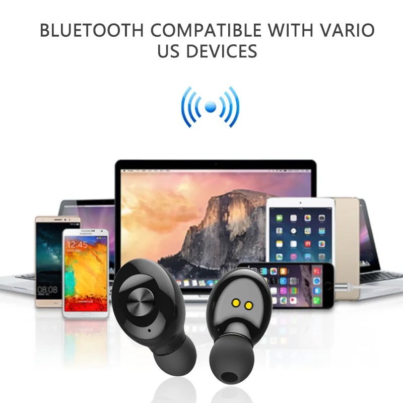 Bluetooth наушники Tws стерео TWS беспроводные с двойным микрофоном и зарядным