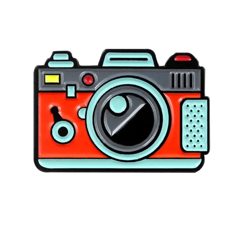 Cartoon Camera Brooches for kids 2 Color Rainbow Digital Cameras Enamel Pins Coat Cap Backpack Photography Badge Gifts | Украшения и