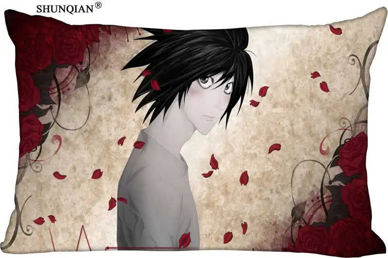 Наволочка на заказ с принтом Death note прямоугольная флип-Обложка молнии размер 45x35