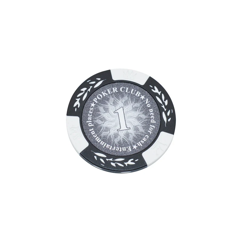 K8356 25 шт./лот 14 г Корона Пшеница PokerClub фильм фишки монеты Baccarat Texas Hold'em двойной цвет Корона глина покер игральные фишки - Цвет: 1 yuan face value