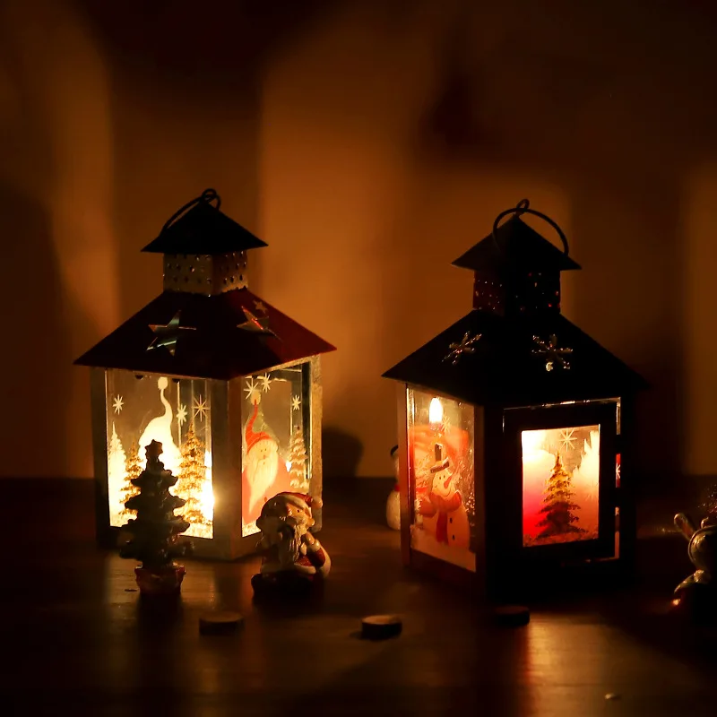 

Creative Metal Candlestick European Hanging Candle Holder Santa Candle Lantern Home Children Living Room Bedroom Decoration