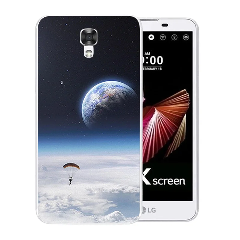 Чехол для телефона LG X Screen/X View K500N K500DS Space World Pattern Мягкая силиконовая задняя крышка