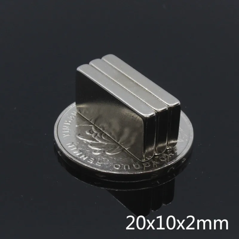 20 шт. Высокое качество 20x10x2 мм супер сильный Нео неодимовый магнит 20x10x2, NdFeB магнит 20*10*2 мм, тонкий диск