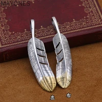 mayones 100 pure 925 sterling silver pendant fashion eagle feather pendant new popular gift free shipping