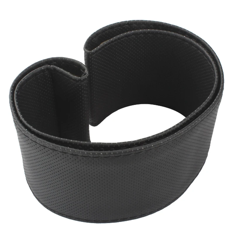 Новый черный DIY из искусственной кожи автомобильный чехол на руль 38 см с иглами и