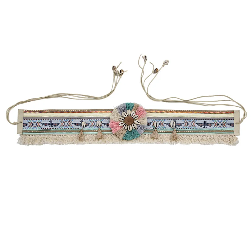 Женский богемный поясной ремень с бахромой в стиле бохо пляжный модный аксессуар