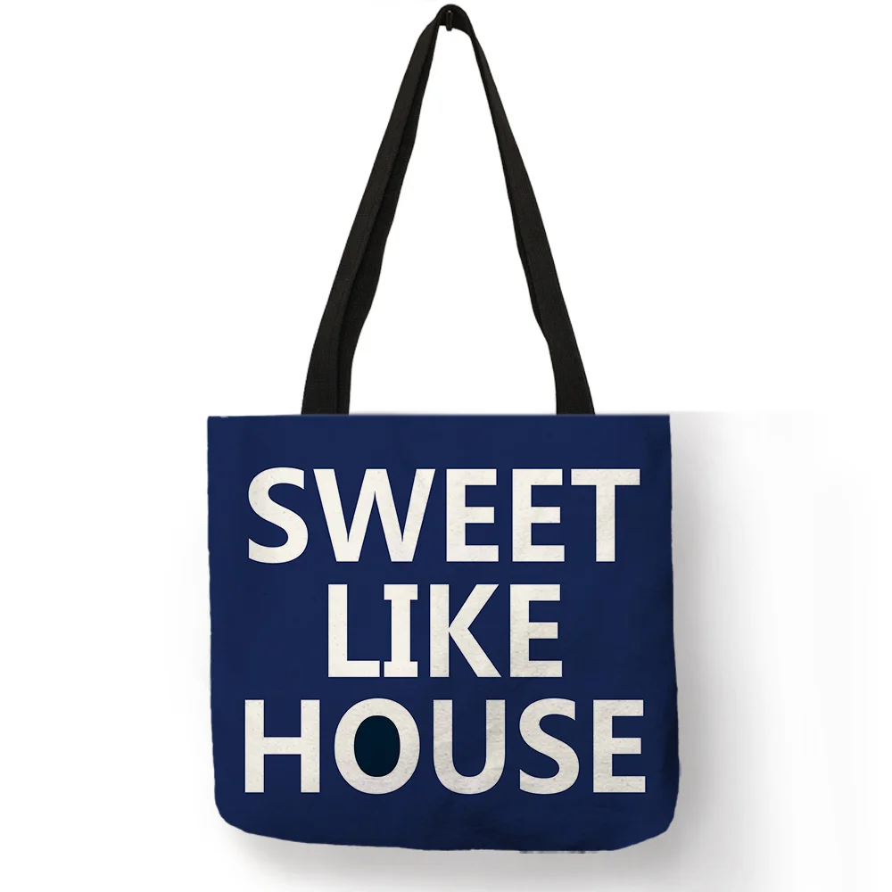 Вместительная Льняная сумка тоут многоразовая тканевая для покупок женская