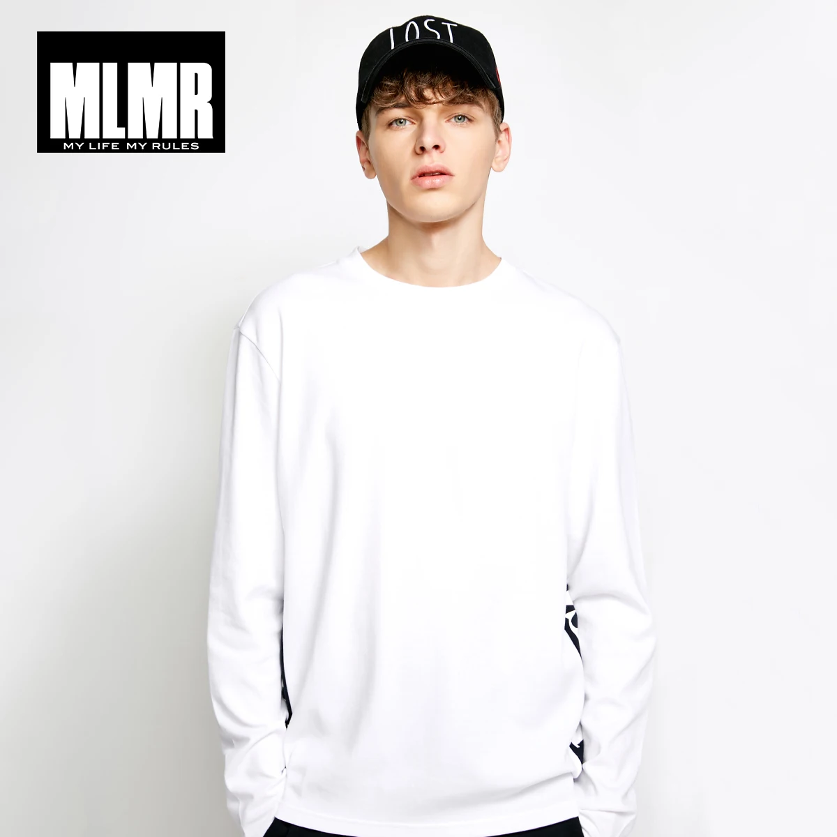 MLMR Мужская футболка с круглым вырезом и длинными рукавами | 218302504|Мужские