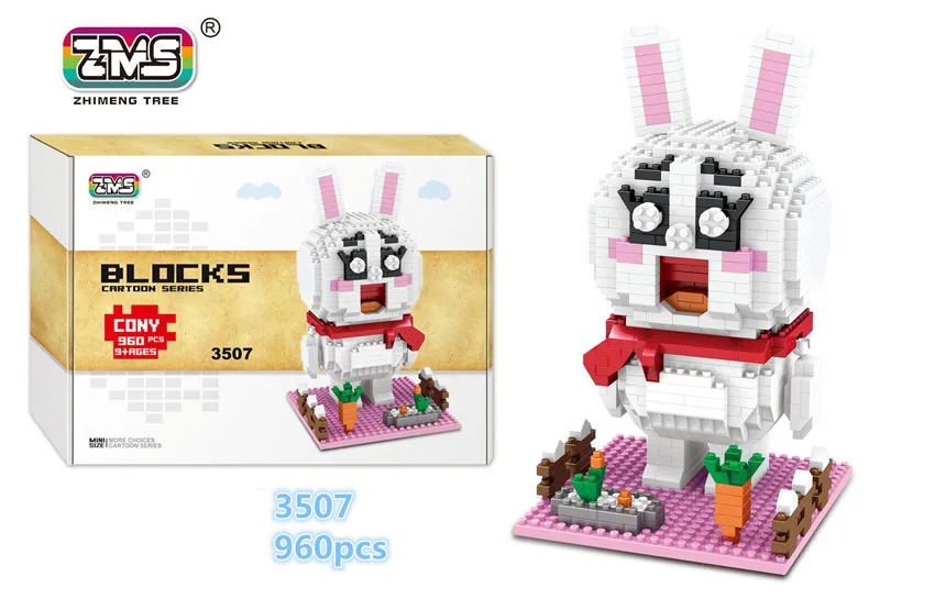 ZMS бриллиантовый мультяшный коричневый медведь желтая утка милые животные Белый