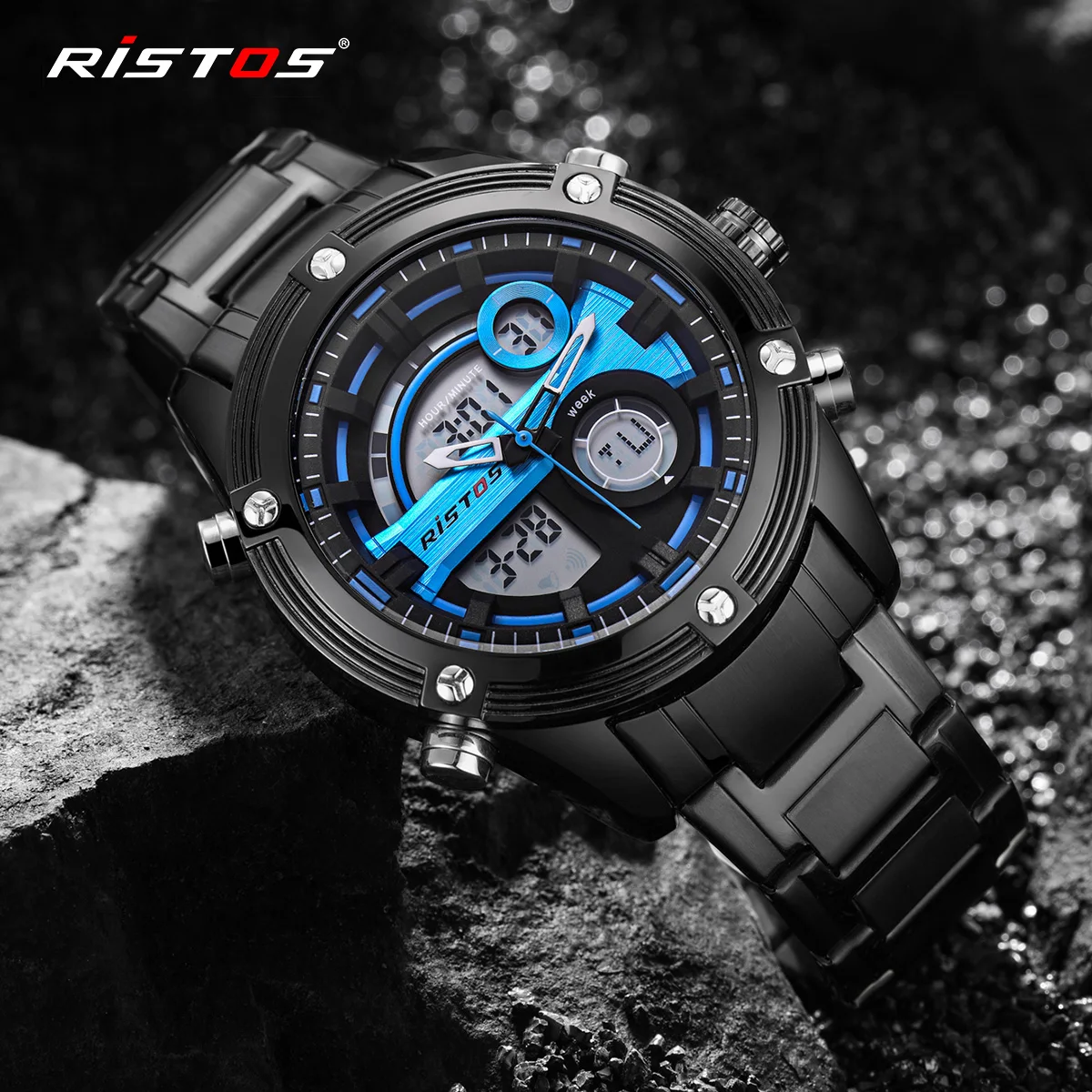 RISTOS Relogio Masculino мужские часы Роскошные Известный Топ бренд Мужская мода