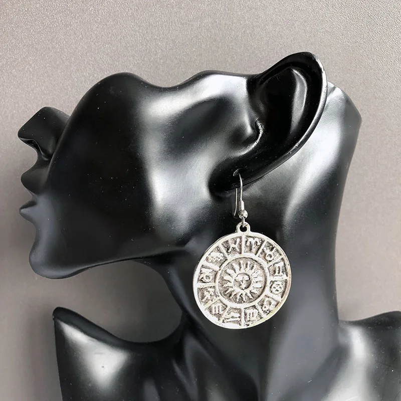Jhumki цыганские индийские женские ювелирные изделия бычий глаз тайские серебряные индуистские солнечные хиппи племенные Винтажные висячие серьги афганский бычий глаз подарок