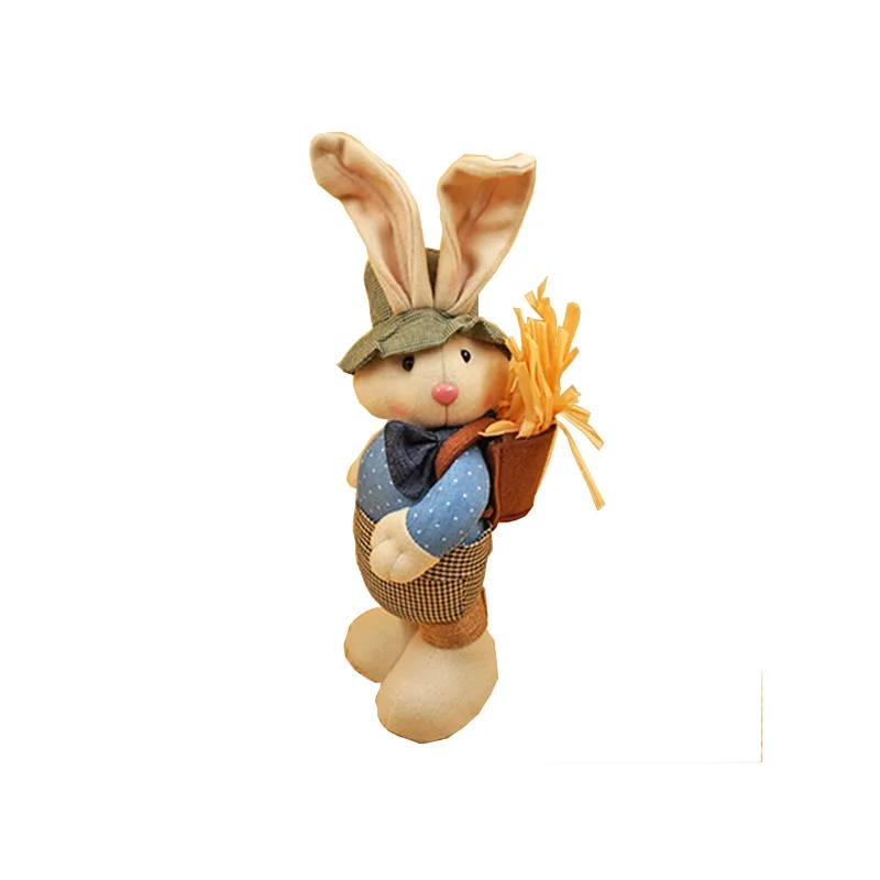 35 см Пасхальный кролик шерсть ткань Художественная кукла корзина для спины набор