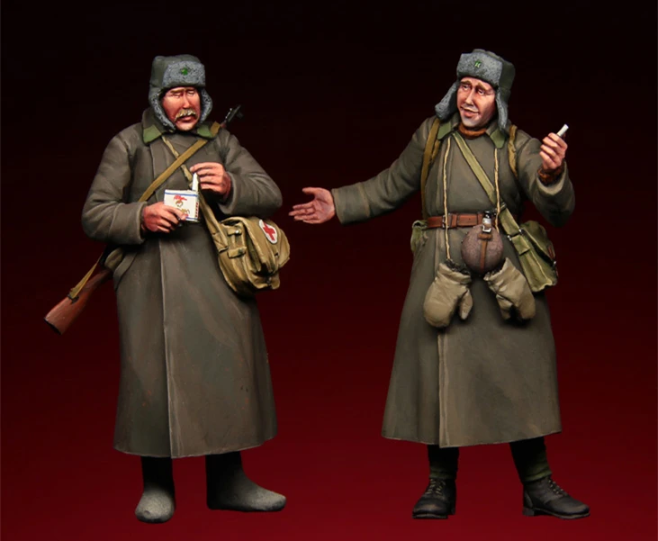 1/35 строительный комплект 136 российские солдаты две Несобранные Неокрашенные