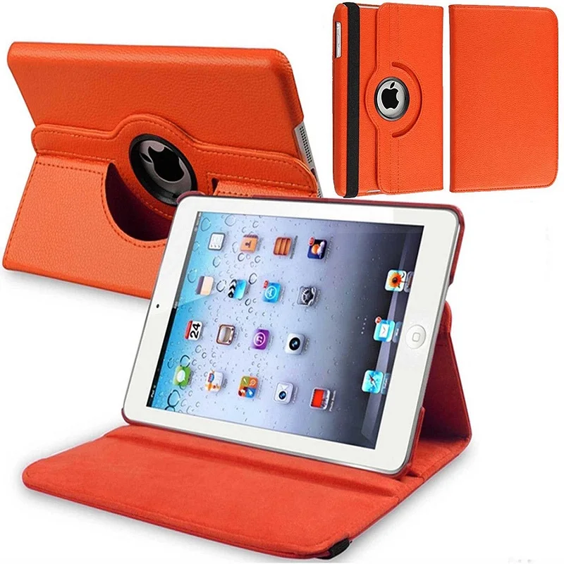 Orange Полная защита Coque для iPad 2 iPad 3 iPad 4 чехол 360 градусов смарт авто Пробуждение сна PU чехол для iPad 2/3/4 Магнитный чехол подставка - Цвет: Orange