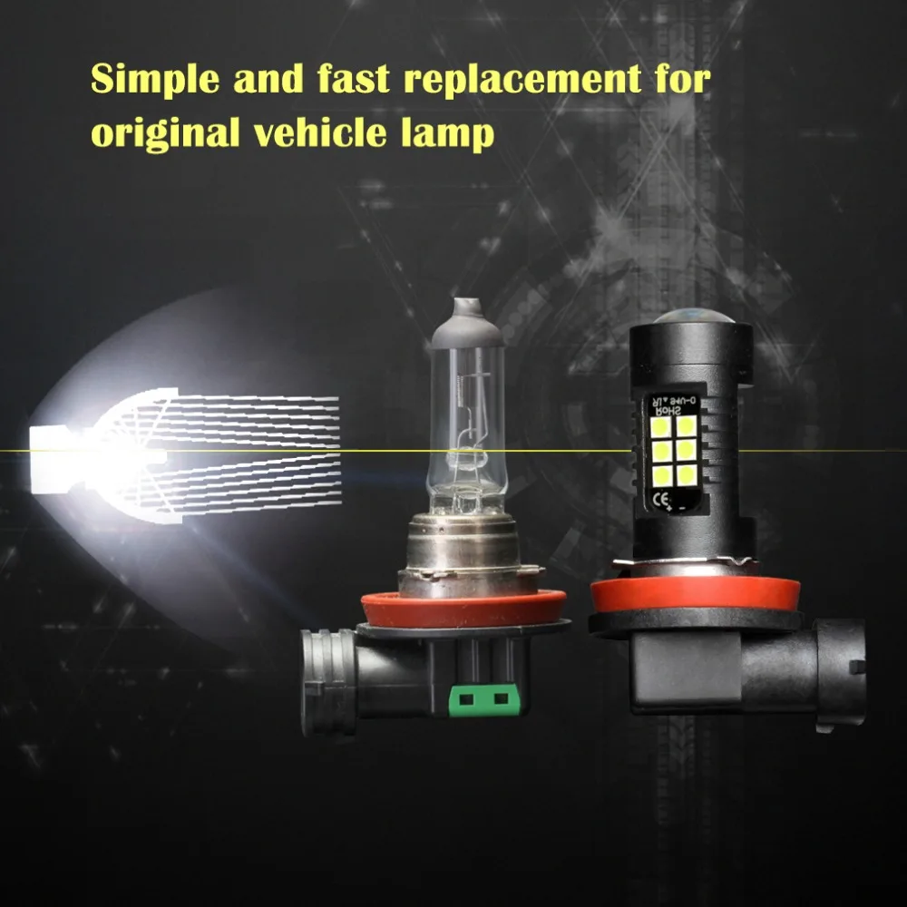 2 шт. H8 H11 светодиодные лампы HB4 Led 9006 HB3 9005 Противотуманные фары Canbus без ошибок 1200LM 6000K 12V Белый DRL дневные ходовые автомобильные лампы авто