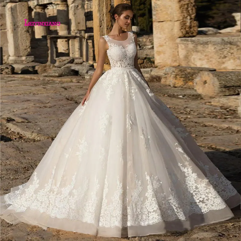 LEIYINXIANG Свадебные платья 2019 Vestido De Noiva Бисероплетение Современные Сексуальные