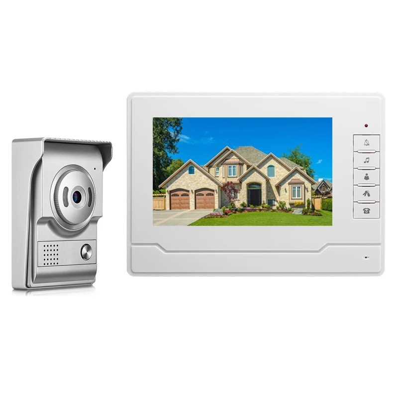 

7 ''TFT LCD проводной видеодомофон визуальный видеодомофон Громкая связь система с водонепроницаемой наружной ИК-камерой