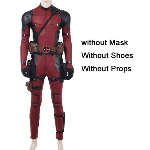 without mask shoes Костюм Дэдпула для косплея; костюмы на Хэллоуин для взрослых; костюм супергероя Дэдпула 2 Уэйда; комбинезон Дэдпула; ботинки - Цвет: without mask shoes