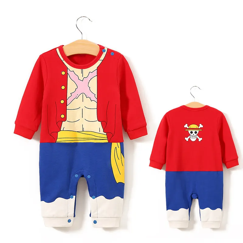

YiErYing Baby Clothing Baby Cotton rompers One Piece Luffy Style Long Sleeve Baby Jumpsuits Baby Boy Clothes